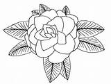 Camellia Flowercoloring sketch template