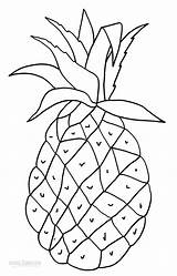 Pineapple Coloring Pages Printable Kids Cool2bkids Fruit Print Pineapples Cute sketch template