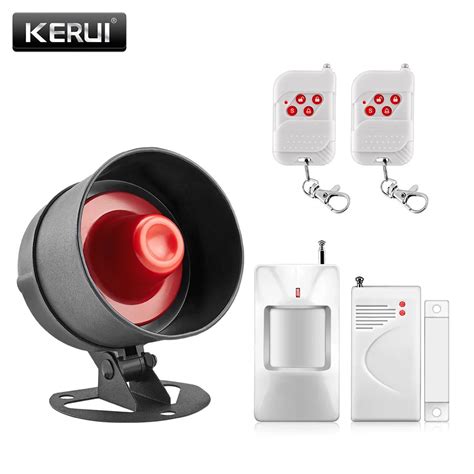 wireless kerui home siren horn alarm system security burglar alarm system kit pir motion