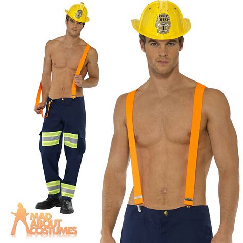 sexy fireman costume adult male firefighter uniform fancy