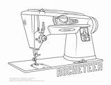 Stitching Rocketeer Coveted 500a Singer sketch template