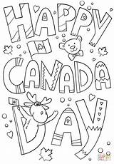 Canada Coloring Happy Doodle Pages Printable Puzzle Crafts Drawing sketch template