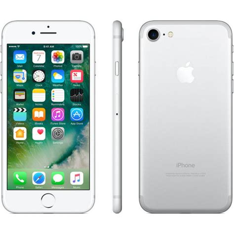 refurbished apple iphone  gb silver locked att walmartcom walmartcom