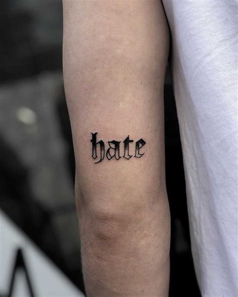 hate tattoo by loz mclean