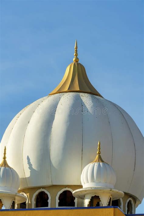 white middle eastern dome  blue sky stock photo image  white