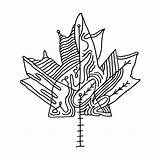 Leaf Maple Coloring Pages Getcolorings Getdrawings sketch template