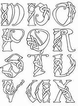 Alphabet Soup Druid Typeface Irish Ant Represent Keltische Celta Monograma Illuminated Symbolen Knoten Caderno Norse sketch template