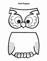 Puppet Paper Bag Template Bear Owl Printable Printables Printablee Puppets Via Templates Grade sketch template