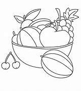 Coloring Pages Cherry Cherries Fruits Vegetables Fruit Top Basket Momjunction Ones Little Articles sketch template