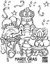 Mardi Gras Coloring Pages Printable Beads Happy Sheets Kids Pancake National Print Getdrawings Mask Carnival sketch template