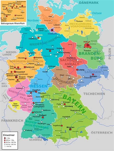 deutschland karte nuetzliche informationen ueber landkarte deutschland