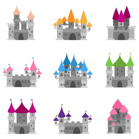 castles clip art clipart commercial  personal  pinkpueblo