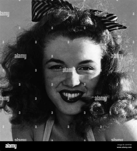 a portrait of american actress marilyn monroe in her early youth as a