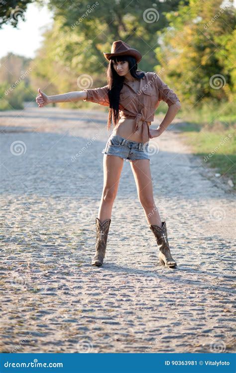 country girl stock image image  summer woman cowgirl