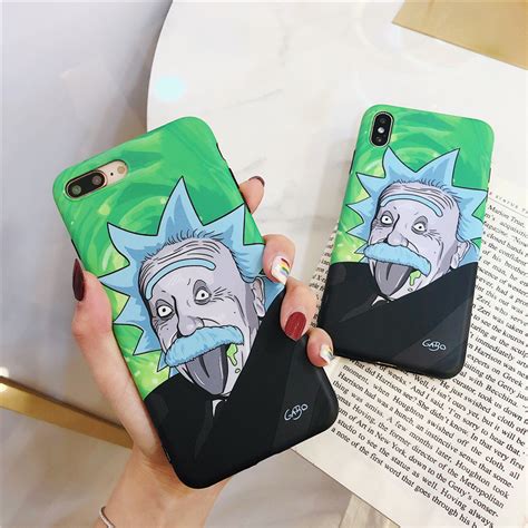 einstein rick and morty style iphone case