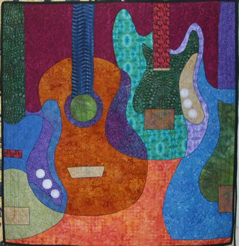 interlocking guitars applique quilts applique quilt patterns modern