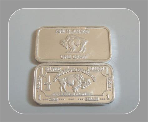 1 gram silver buffalo bullion bar 999 pure