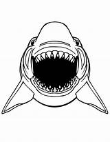 Shark Coloring Pages Jaws Great Mouth Drawing Color Kids Printable Print Whale Scary Teeth Sheet Animals Sheets Sharks Library Getdrawings sketch template