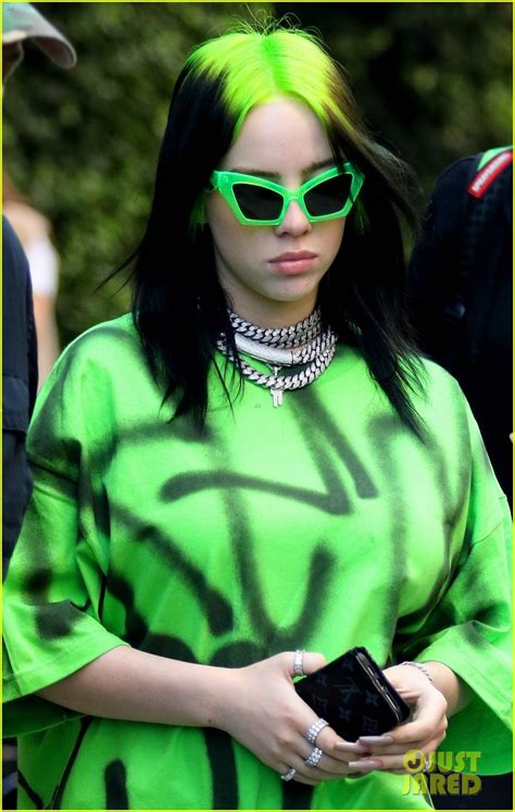 Billie Eilish Wears Neon Green Sunglasses While Heading To Snl