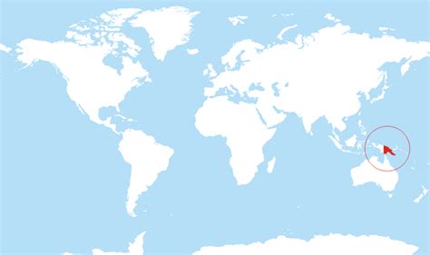 papua  guinea located   world map