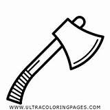 Axe Lumberjack Colouring Ultracoloringpages sketch template