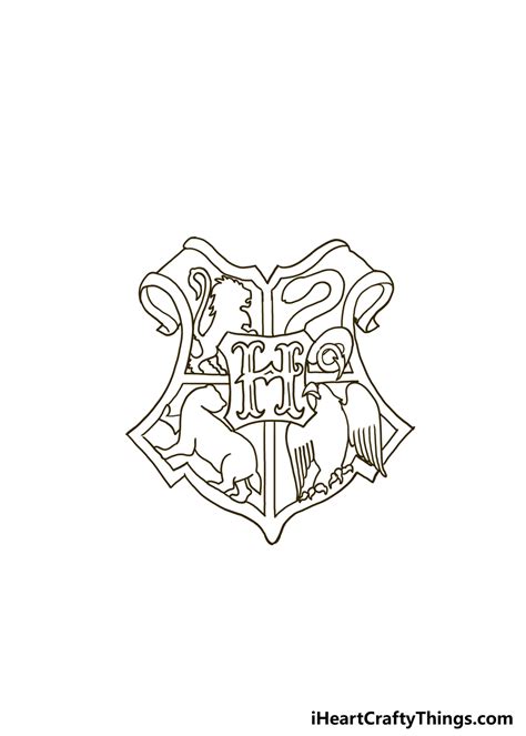 hogwarts crest outline