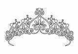 Crown Tiara Princess Coloring Drawing Pages Printable Queen Template Tiaras Line Easy Simple Girls Kids Colouring King Draw Prince Queens sketch template