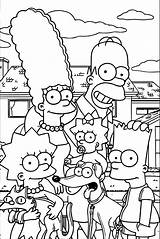 Simpsons Coloring Pic Wecoloringpage Pages Cartoon sketch template