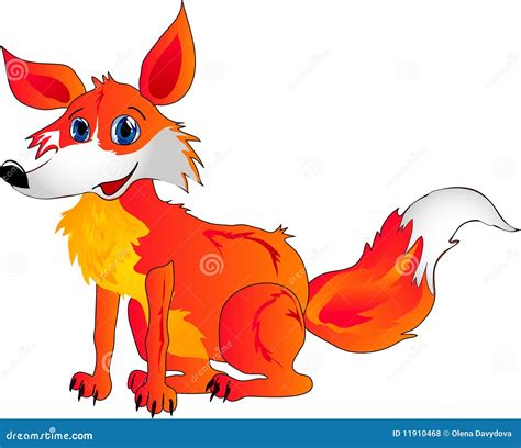 cartoon fox royalty  stock  image