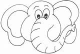Elephant Face Coloring Template Pages Clipart Outline Kids Drawing Wilbur Baby Elmer Printable Book Cartoon Cut Clip Craft Activities Templates sketch template