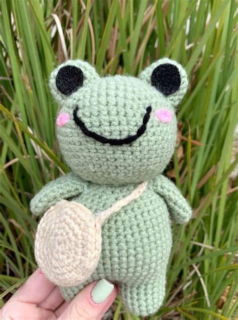 crochet frog plushie  purse crochet frog cute crochet crochet