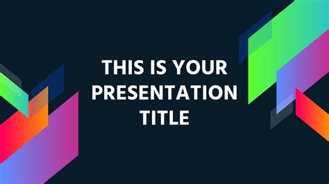 colorful geometric  powerpoint template google  theme