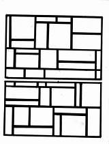 Mondrian Kleurplaat Piet Maternelle Graphisme Mewarn11 2552 sketch template