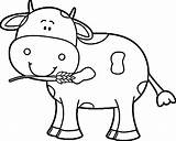 Cow Coloring Pages Kids Cute Animal Print sketch template