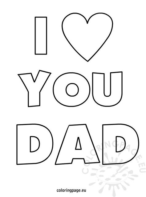 fathers day  love  dad coloring page