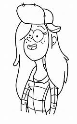 Gravity Wendy Falls Coloring sketch template