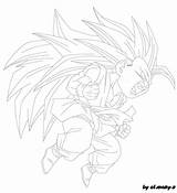 Goku Ssj3 Lineart Maky sketch template