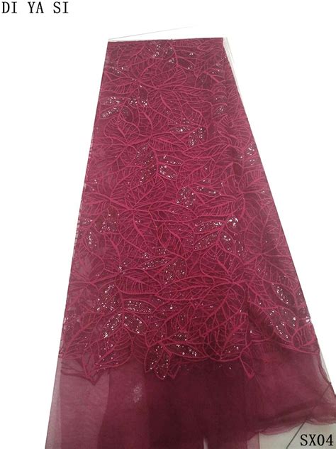 lace high quality african lace fabric bridal crystal fabric for