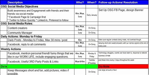 social media proposal templates   social media planning
