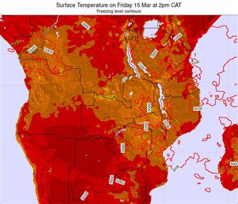 zambia surface temperature  wednesday  mar   cat