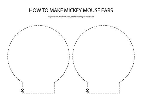 printable diy disney ears template