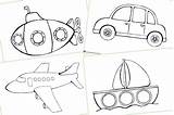 Colouring Vehicles Eyfs Pages Early Years Transport Printable Travel Resource Activity Theme Topic sketch template