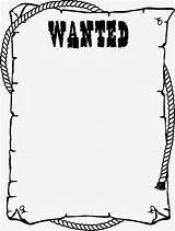Wanted Poster Clipart Printable Kids Template West Wild Templates Western Posters Crafts Old Cowboy Cute Border Theme Funny Rodeo Clip sketch template