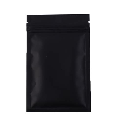 cm  metallic mylar ziplock bags flat bottom black
