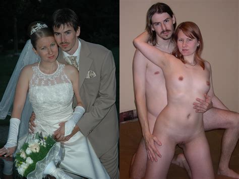 the bride and the groom appear dressed and nude nudeshots