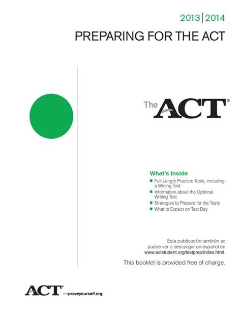printable act practice test    act test equations