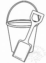 Shovel Bucket Template Coloring Pail Toys sketch template