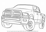 Draw Ram Truck Dodge Drawing Step Sketch Trucks Cummins Template Coloring Pages Pencil Sketches Tutorials Drawingtutorials101 sketch template