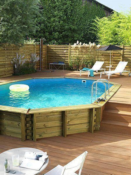 modern  ground pool decks ideas wooden deck