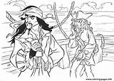 Coloring Jack Holding Card Caribbean Pirates Printable Pages Climbing sketch template
